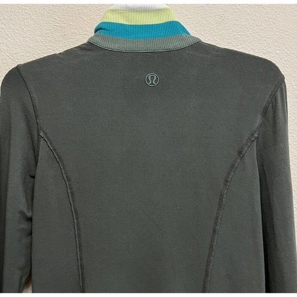 Lululemon Striped Neckline Full Zip Jacket Size 6 Green - Picture 4 of 9